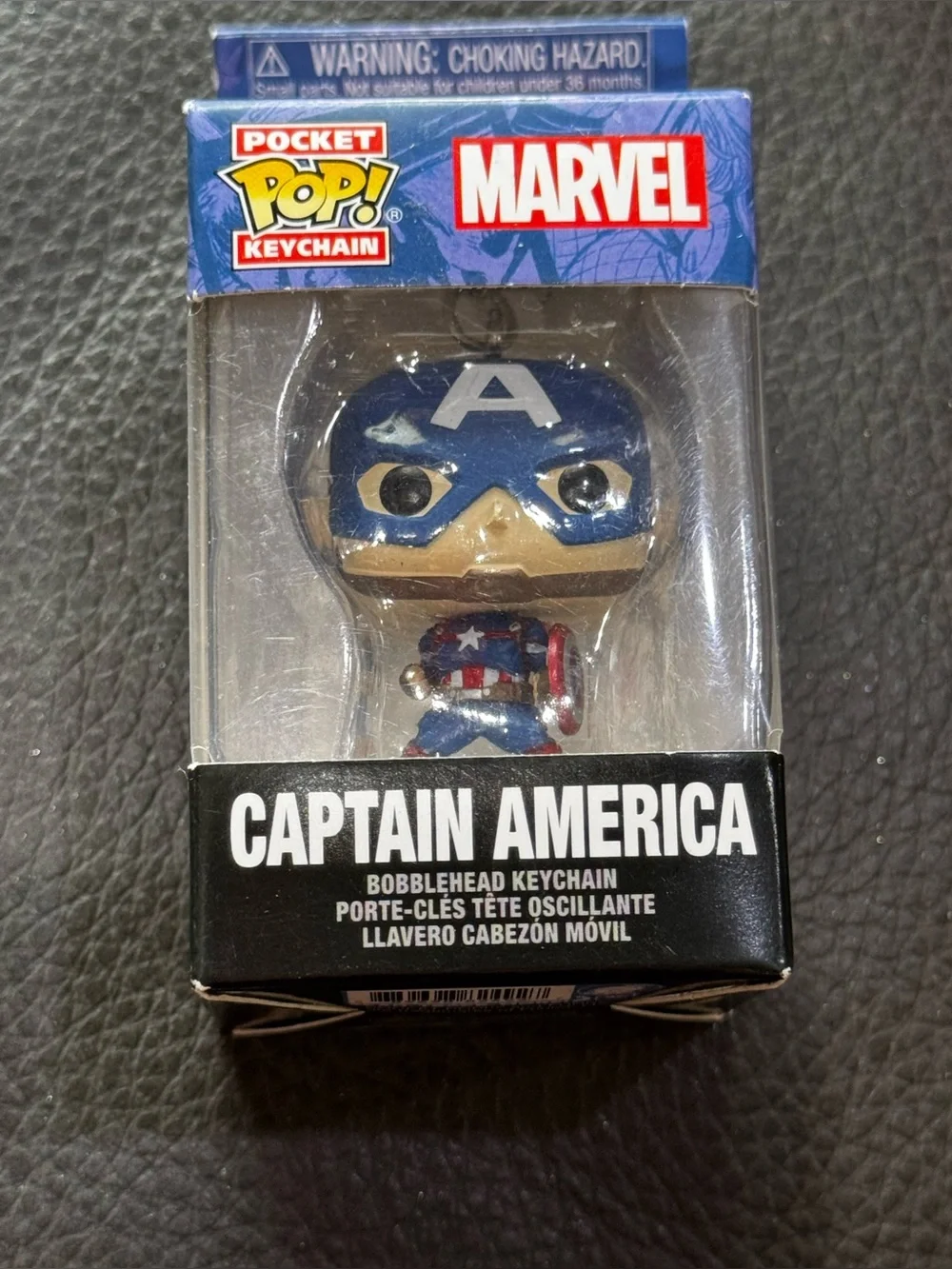 NWT Funko POP Marvel Captain America bobble head keychain